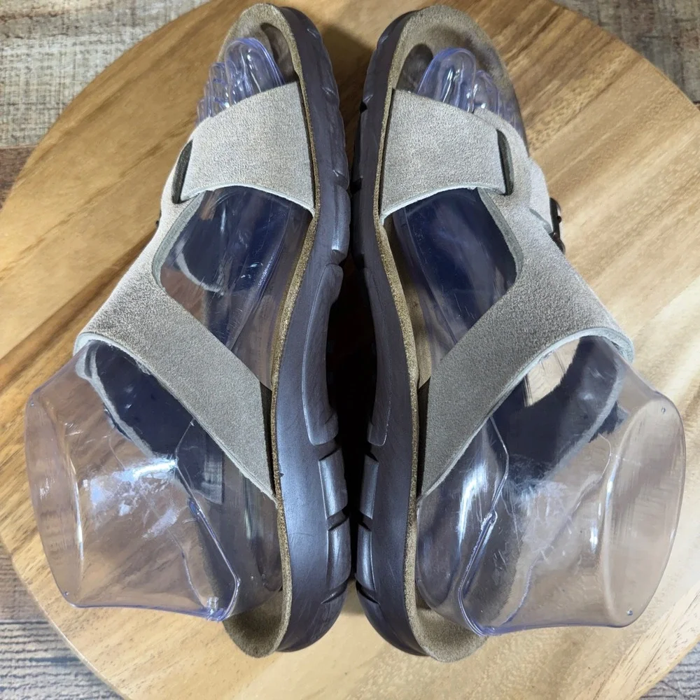 Birkenstock Alpro Sandals Women EU37 US 6-6.5 Brown Suede Open Toe Slip Resist